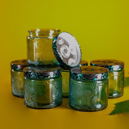 Green Colored Jars
