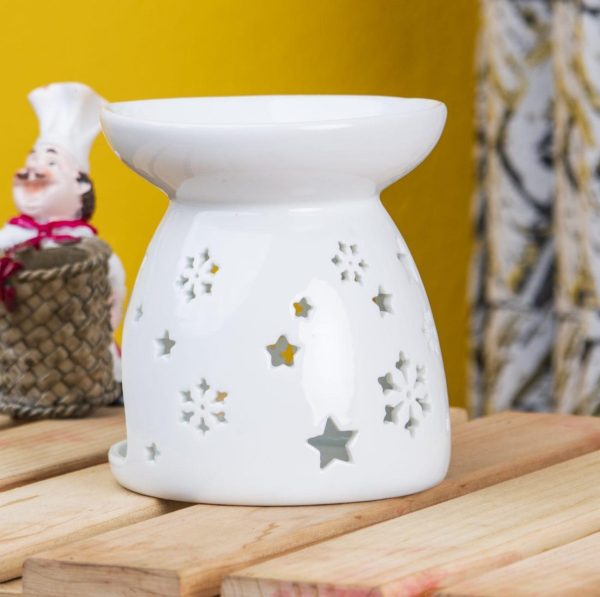 Large Tealight Wax Warmer Stars and flowers