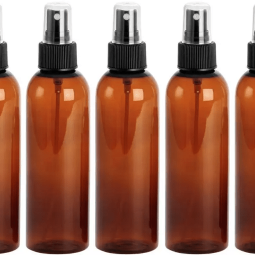 Brown PET plastic bottle 120ml