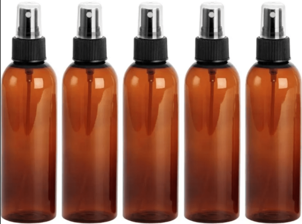 Brown PET plastic bottle 120ml