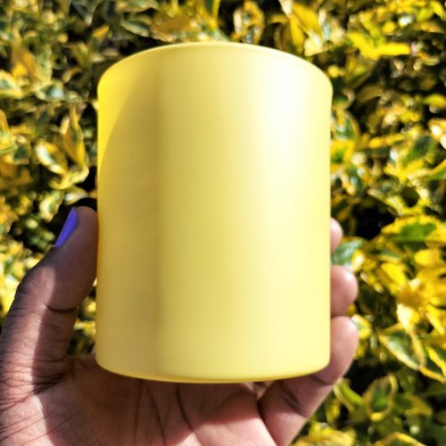 Yellow Matte Jar